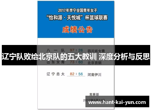 辽宁队败给北京队的五大教训 深度分析与反思